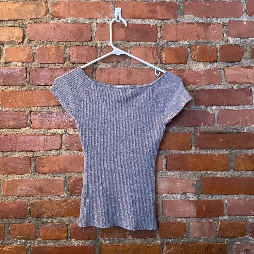 Rubber gray form fitting shirt